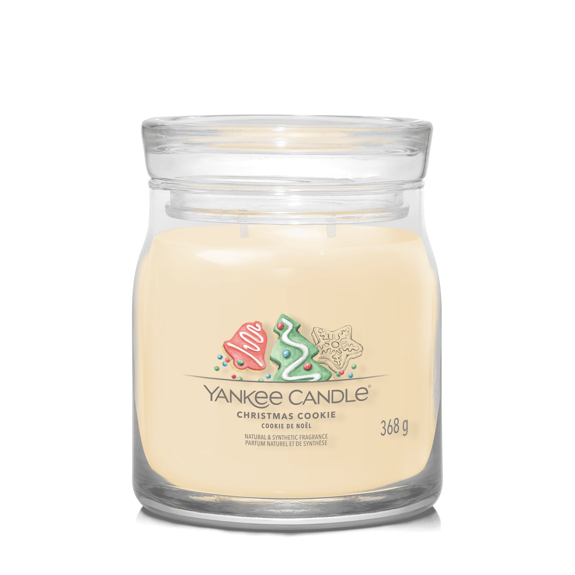 Christmas Cookie Signature Medium Jar Candle Yankee Candle, Neutrals, 9.3cm X 11.4cm , Sweet & Spicy