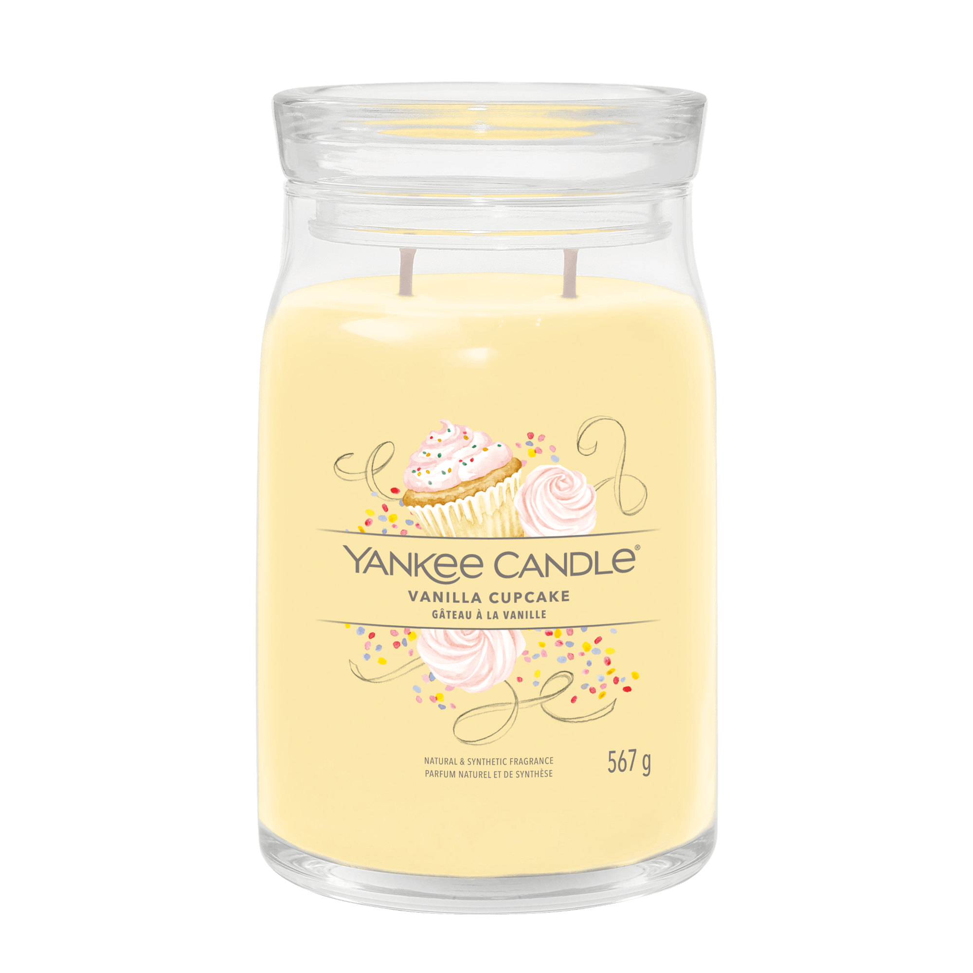 Vanilla Cupcake Signature Large Jar Candle Yankee Candle, Yellow, 9.3cm X 15.7cm , Sweet & Spicy