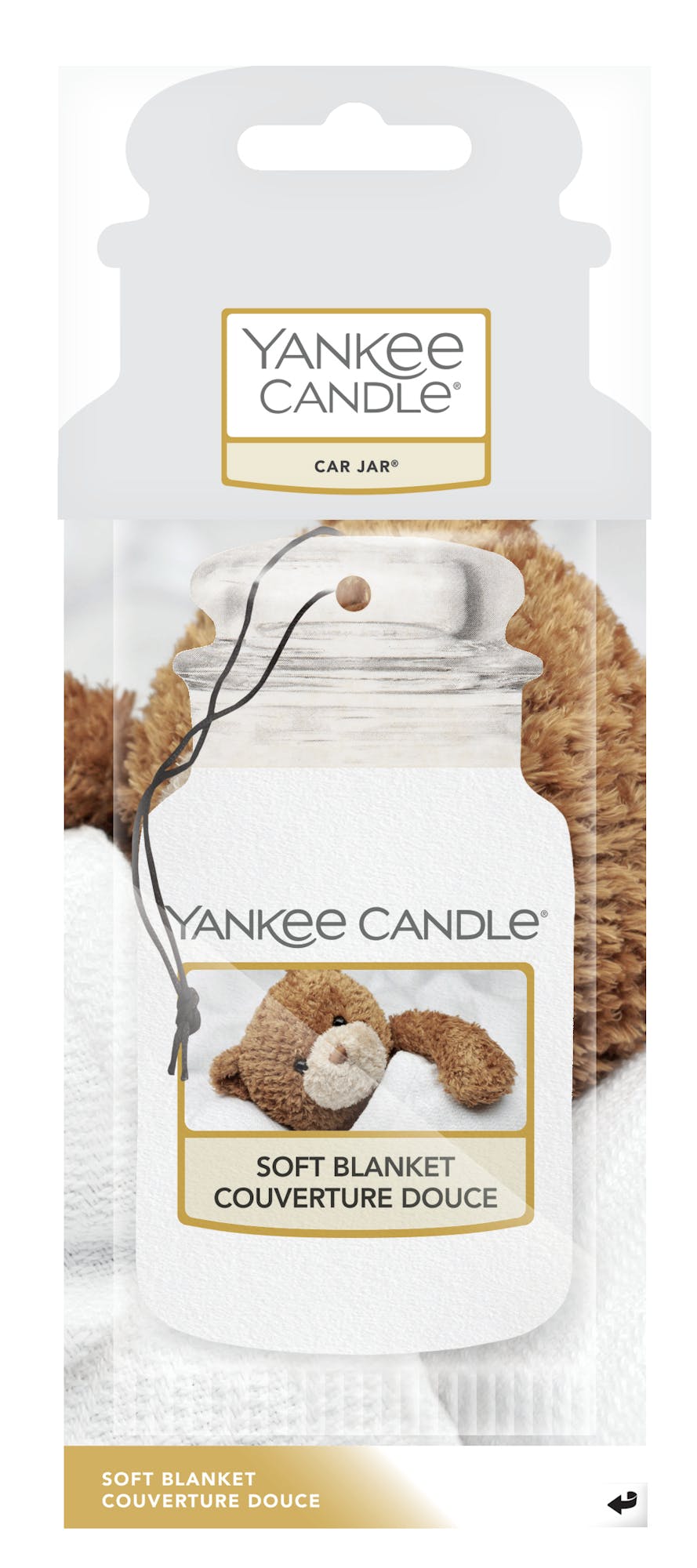 Soft Blanket Car Jar® Yankee Candle, White, 7.8cm X 19.7cm , Fresh & Clean