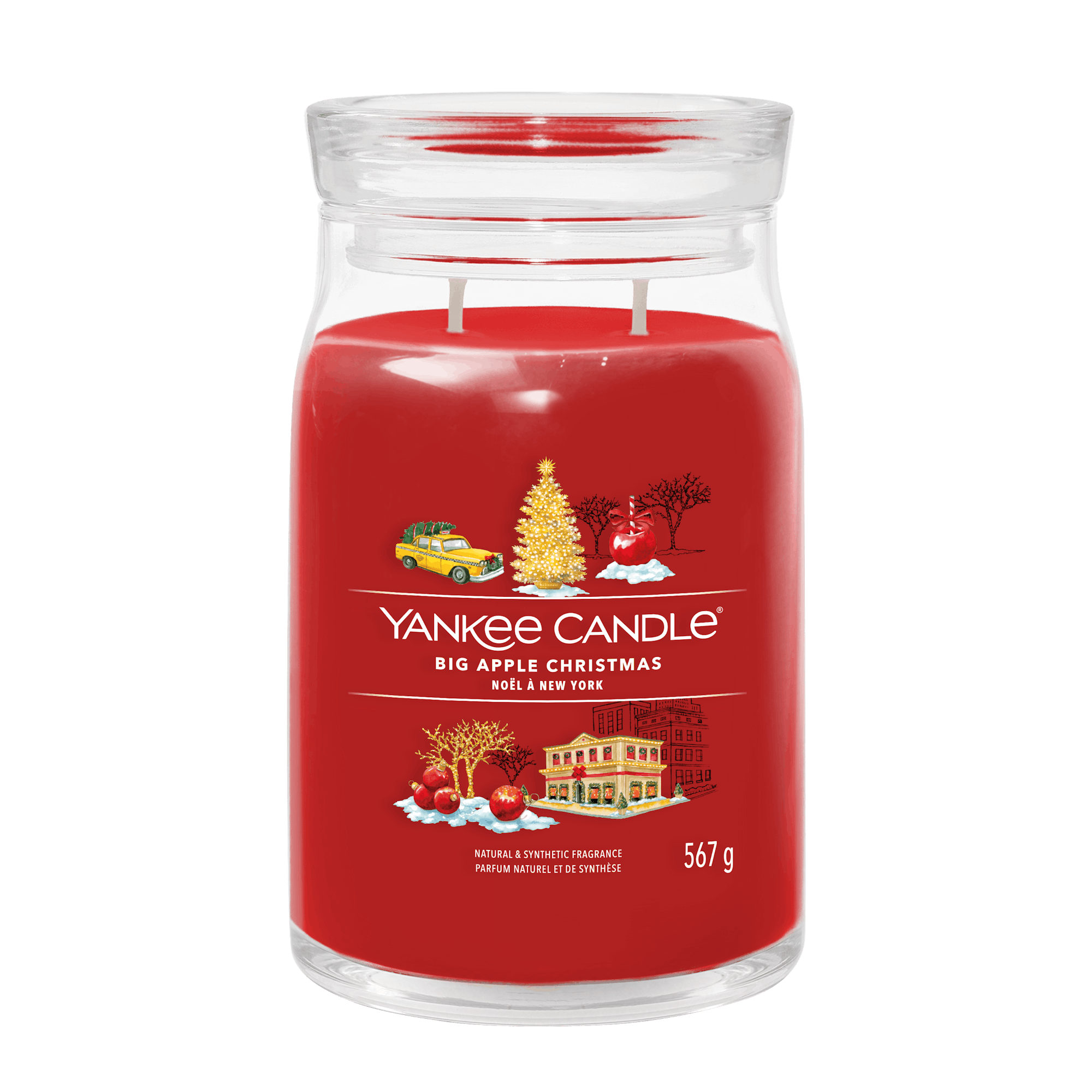 Big Apple Christmas Yankee Candle, Red, 9.3cm X 15.7cm , Fruity