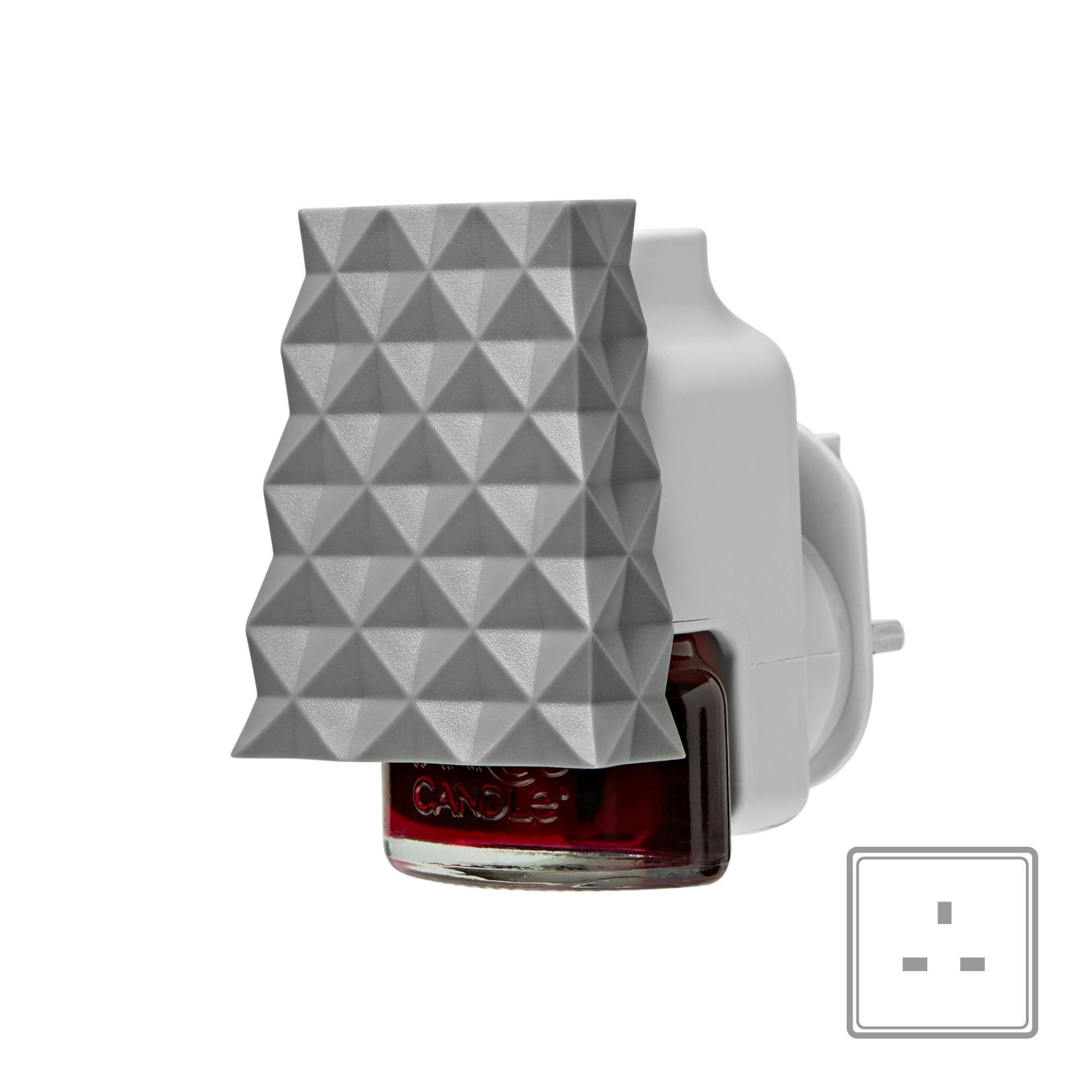 Faceted Pattern ScentPlug Plug-In Base (UK Plug) Yankee Candle, Grey