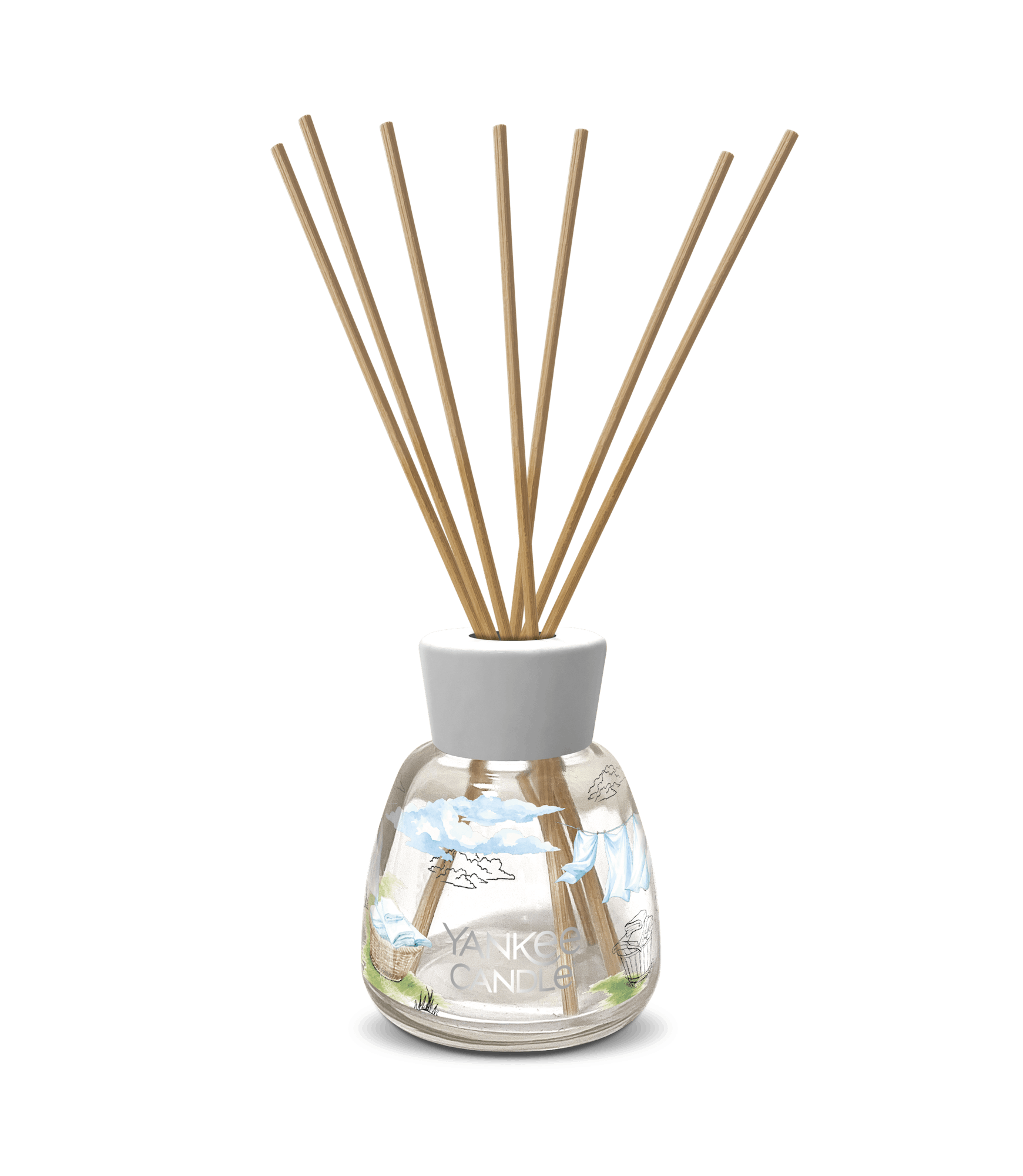 Clean Cotton® Signature Reed Diffuser Yankee Candle, White, 7.9cm X 7.9cm X 24.1cm , Fresh & Clean