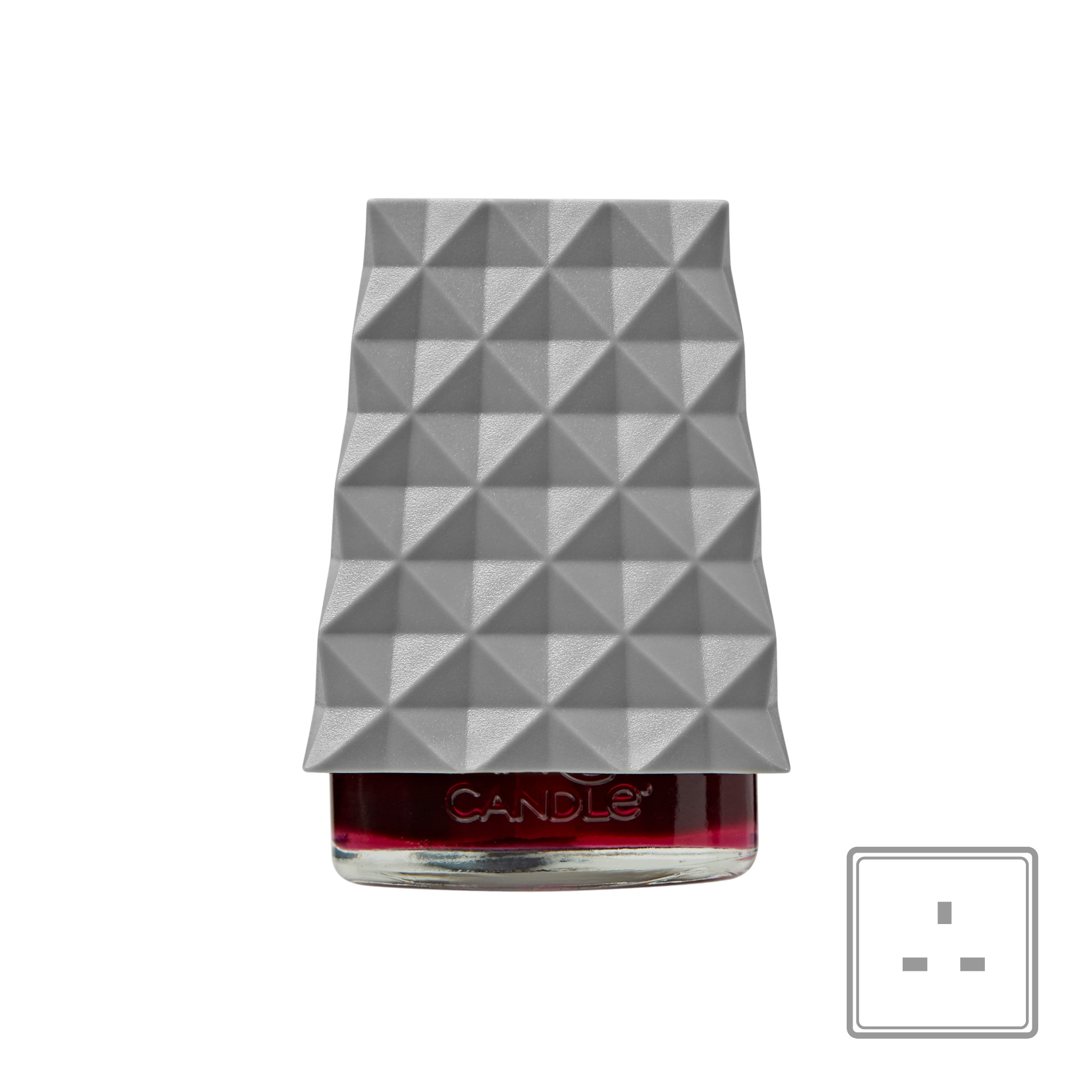 Faceted Pattern ScentPlug Plug-In Base (UK Plug) Yankee Candle, Grey