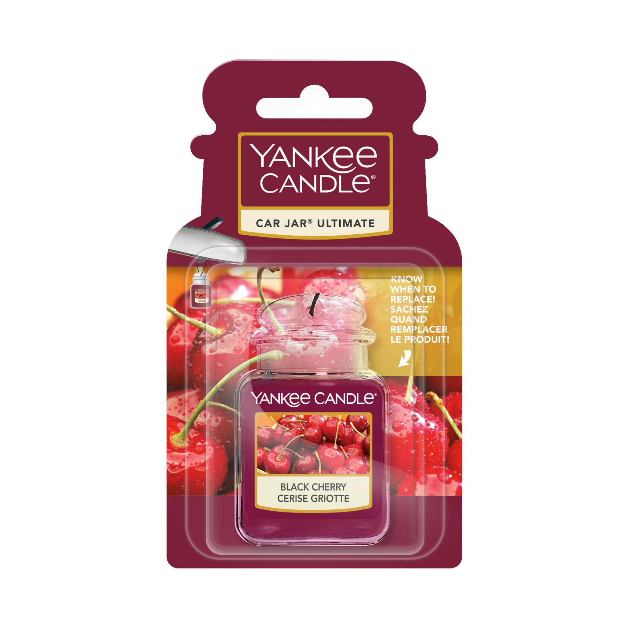 Black Cherry Car Jar® Ultimate Yankee Candle, Red, 5.8cm X 12.2cm , Fruity