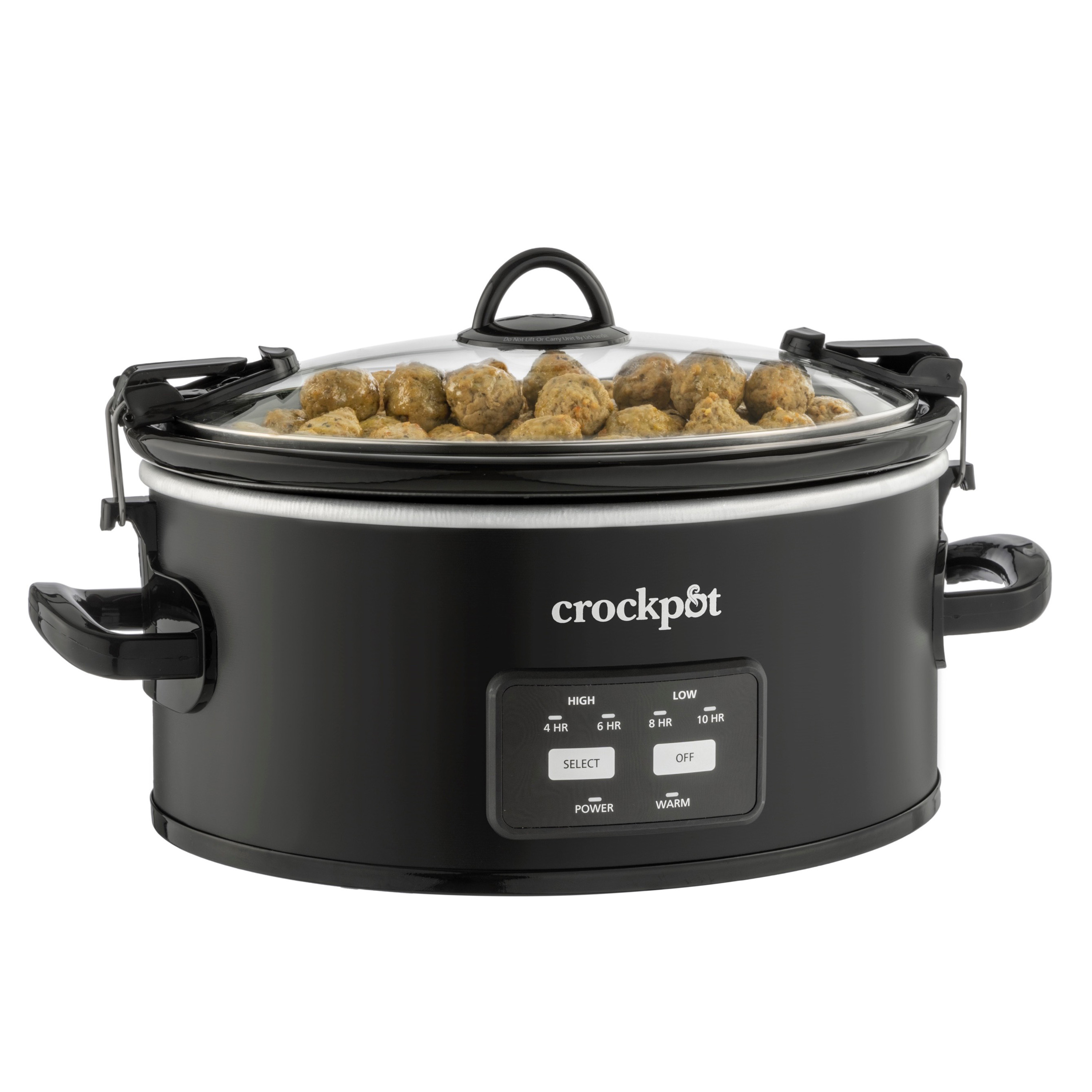 Crock Pot One Touch Control 6 Quart Cook Carry Slow Cooker Matte Black Crock Pot