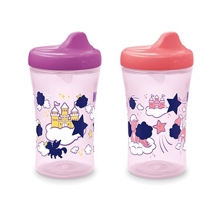 Two sippy cups with lids