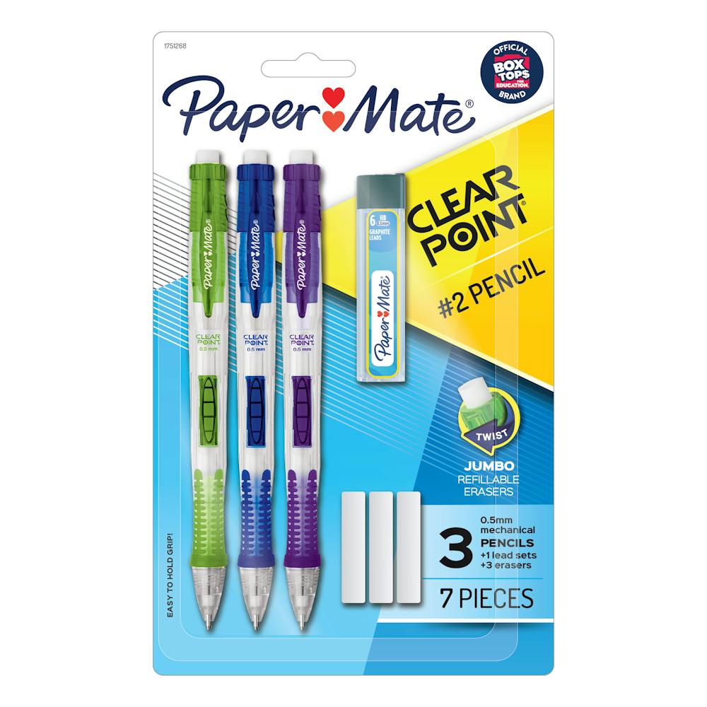 Paper Mate® Clearpoint® Mechanical Pencils, 3 Pencils, 1 Lead Refill