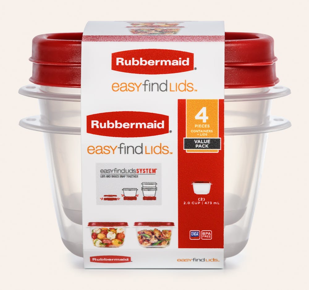 EasyFindLids™ Small Food Storage Containers, Square | Rubbermaid