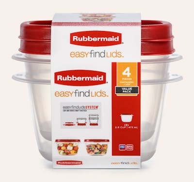 Easy Find Lids Small Food Storage Containers, Square