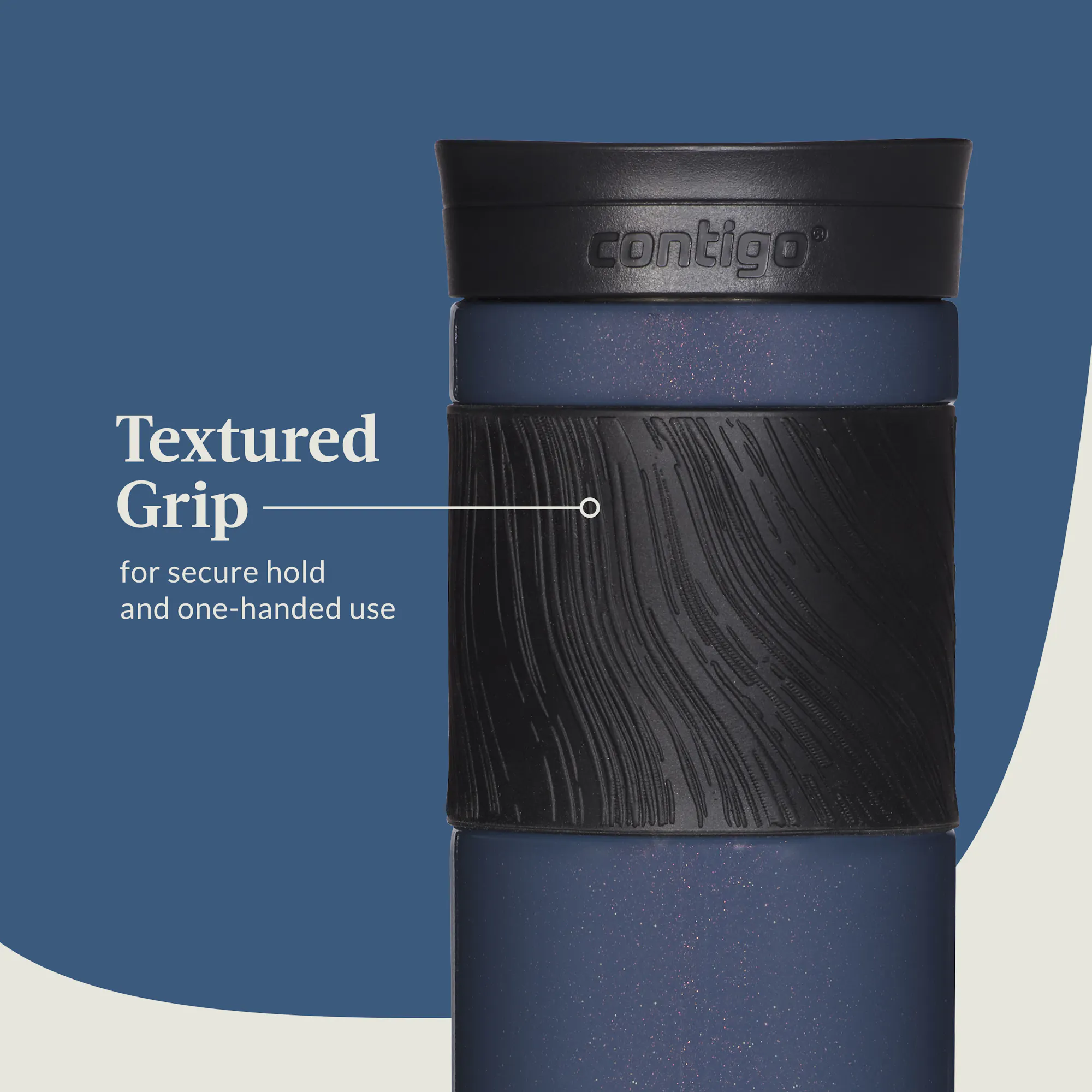 10 oz thermal coffee mug 10 oz. Insulated Stoneware Travel Mug Nightfall Blue main image 1