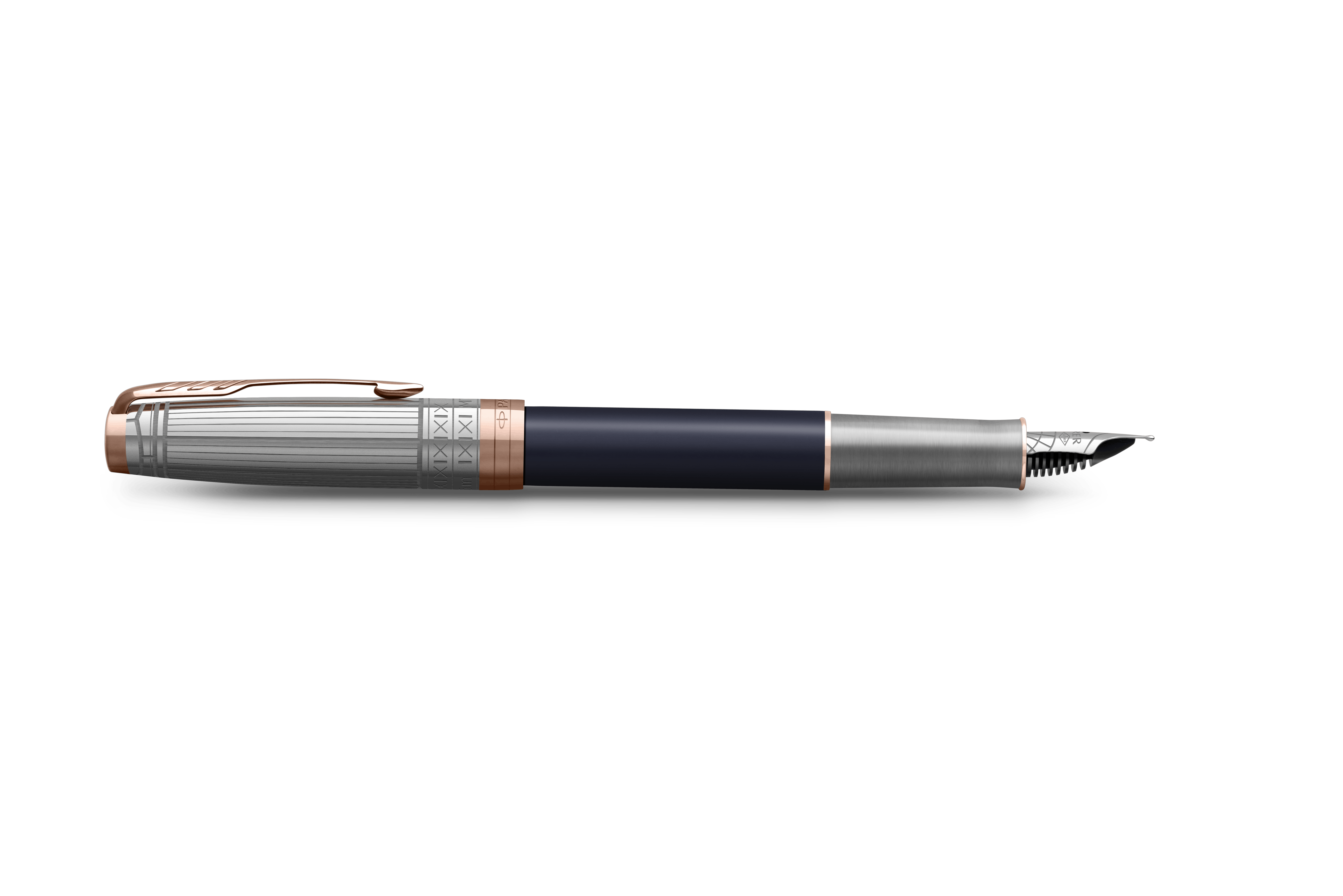Fontaine Thumbprint Edition 新品3個 GENIUNE PARKER FRONTIER STEEL FOUNTAIN PEN -SILVER GOLD