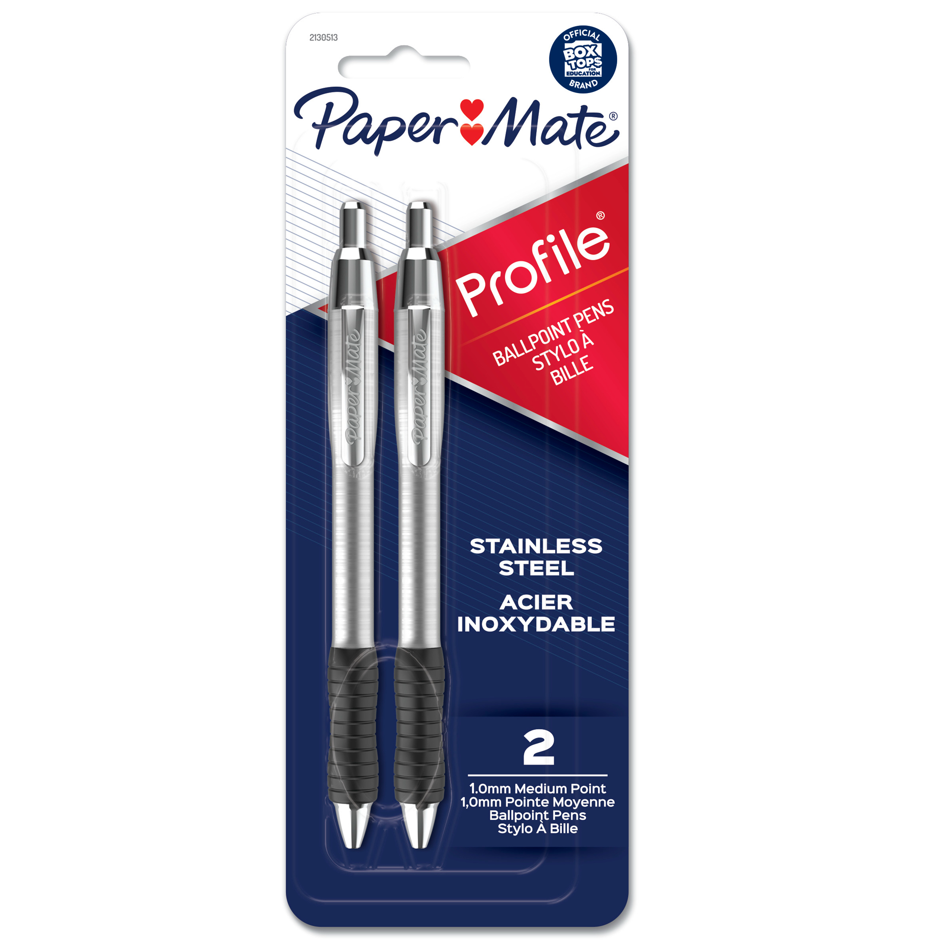 Paper Mate Profile Metal Retractable Ballpoint Pens Medium Point 1.0mm Papermate