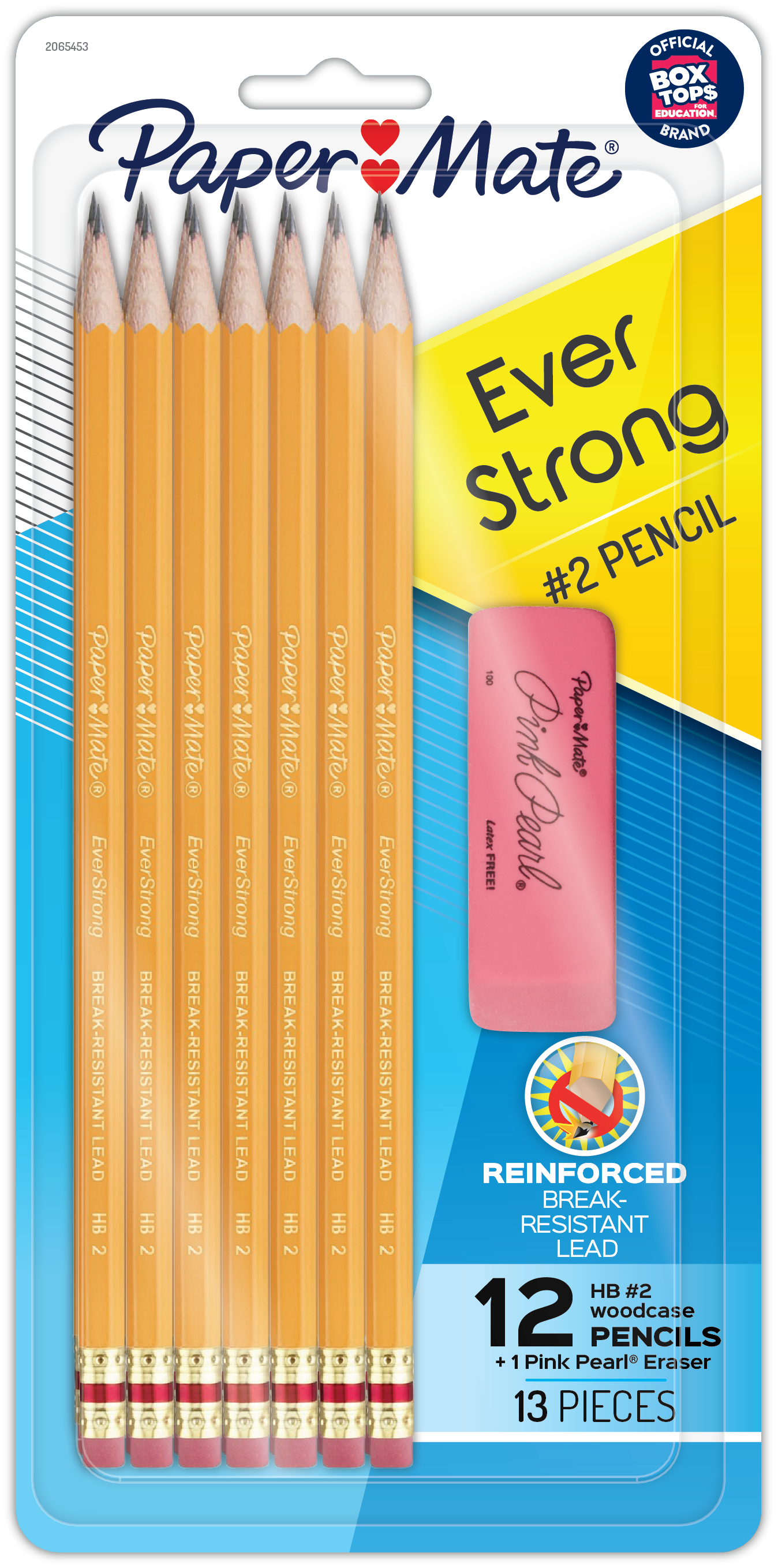 Paper Mate EverStrong #2 Woodcase Pencils with Pink Pearl Erasers