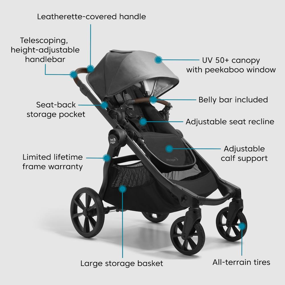 Baby Jogger City Select Single-to-Double Modular Stroller, Eco