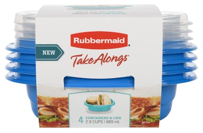 TakeAlongs® Food Storage 2.9 Cup Square Containers, Meal Prep