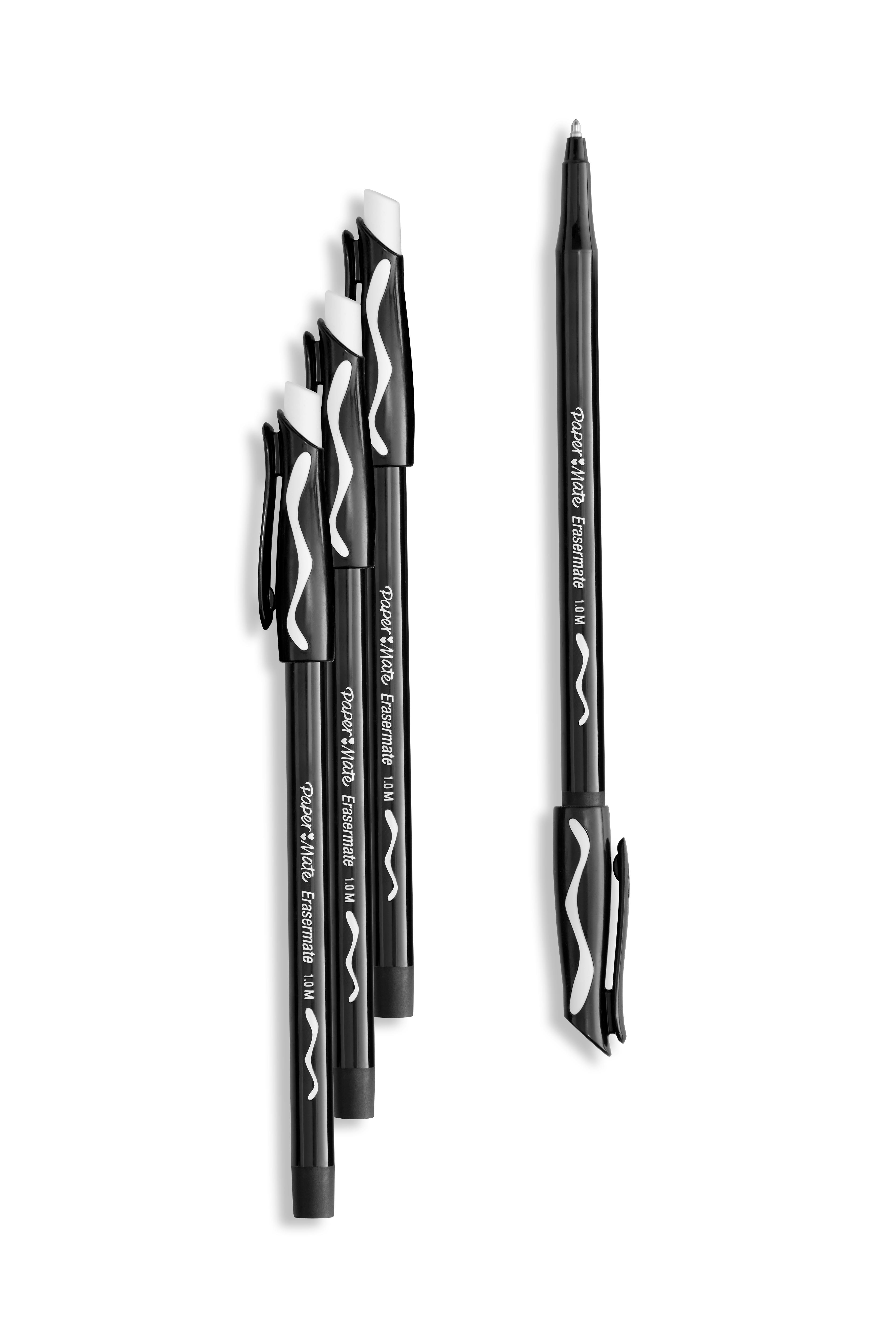 Paper Mate EraserMate Erasable Pens, Medium Point (1.0mm