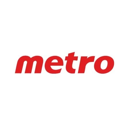 Metro written in red against white background