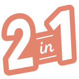 2 in 1 icon