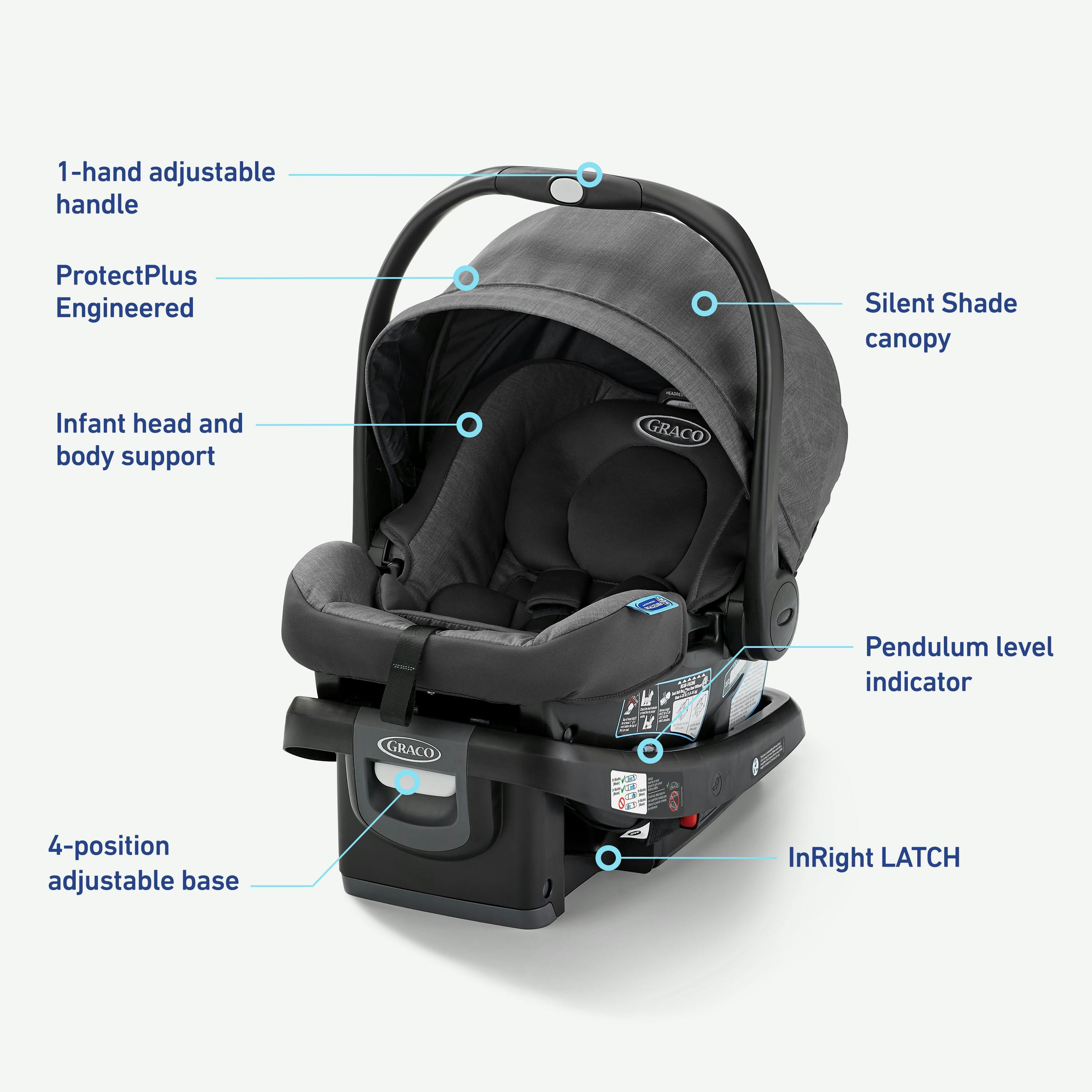 Graco SnugRide car seat adjustable recline