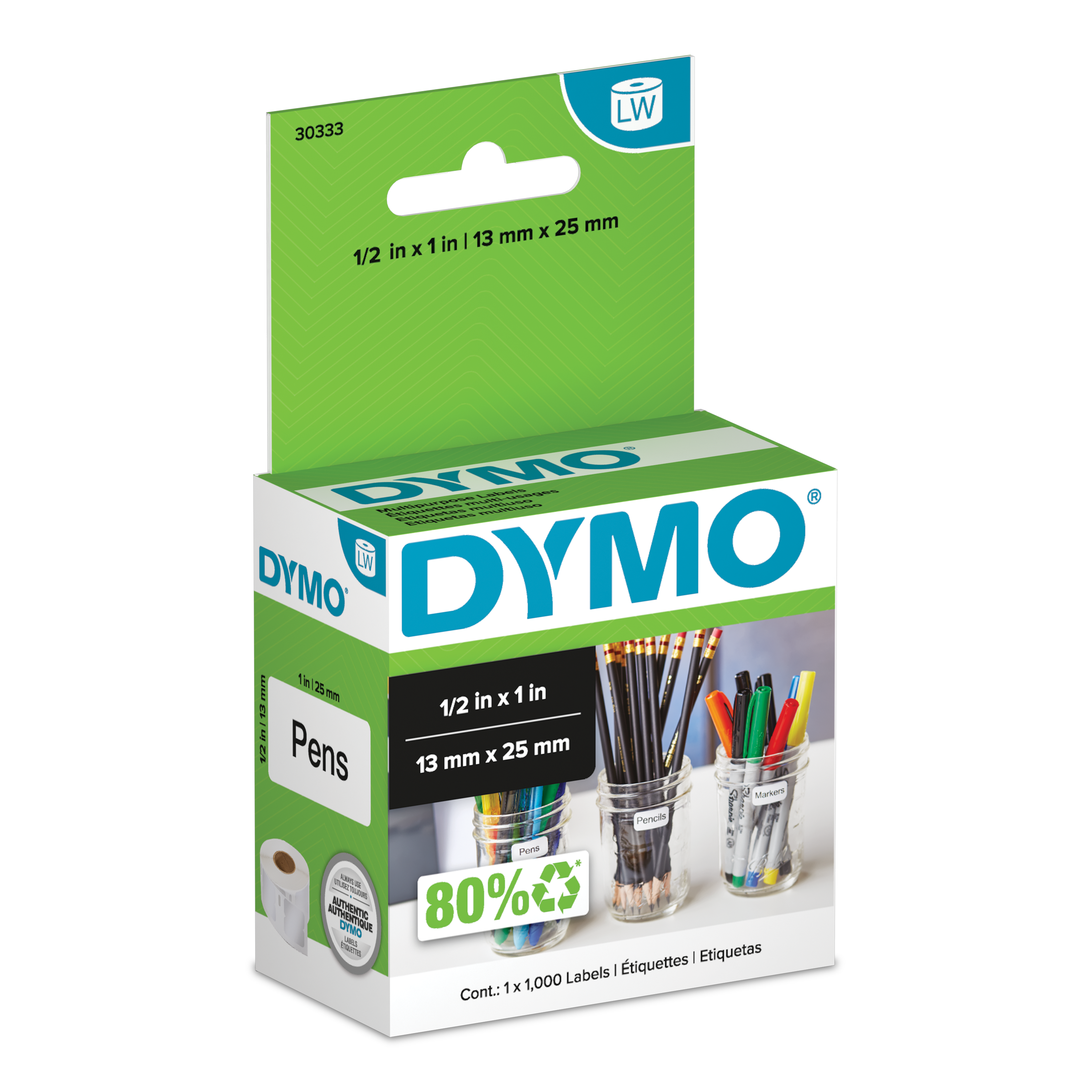 ■製品保証■【コレクター】ROOVERS DYMO ダイモ M-1C 186-7 DYMO LabelWriter Multi-Purpose Labels, 1 Roll of 1000 | Dymo