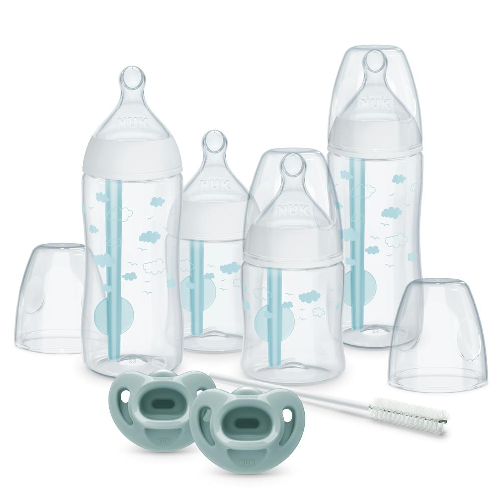 Gift Set Nuk Newborn Nipple Glass Baby Bottles With Sleeve NUK