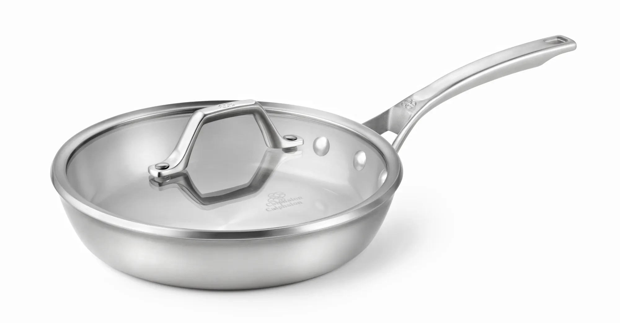 Calphalon Accucore Poêle à Frire en Acier Inoxydable avec Housse, 25,4