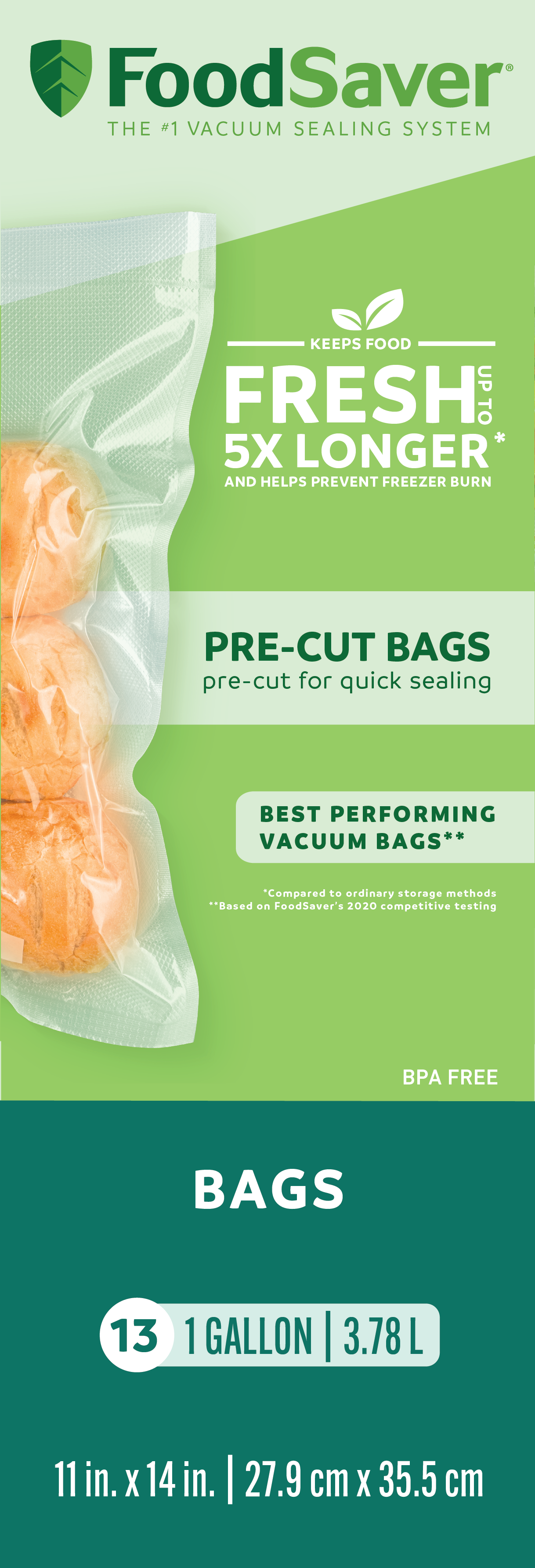 Food Saver vacuum system and vacuum seal store bags