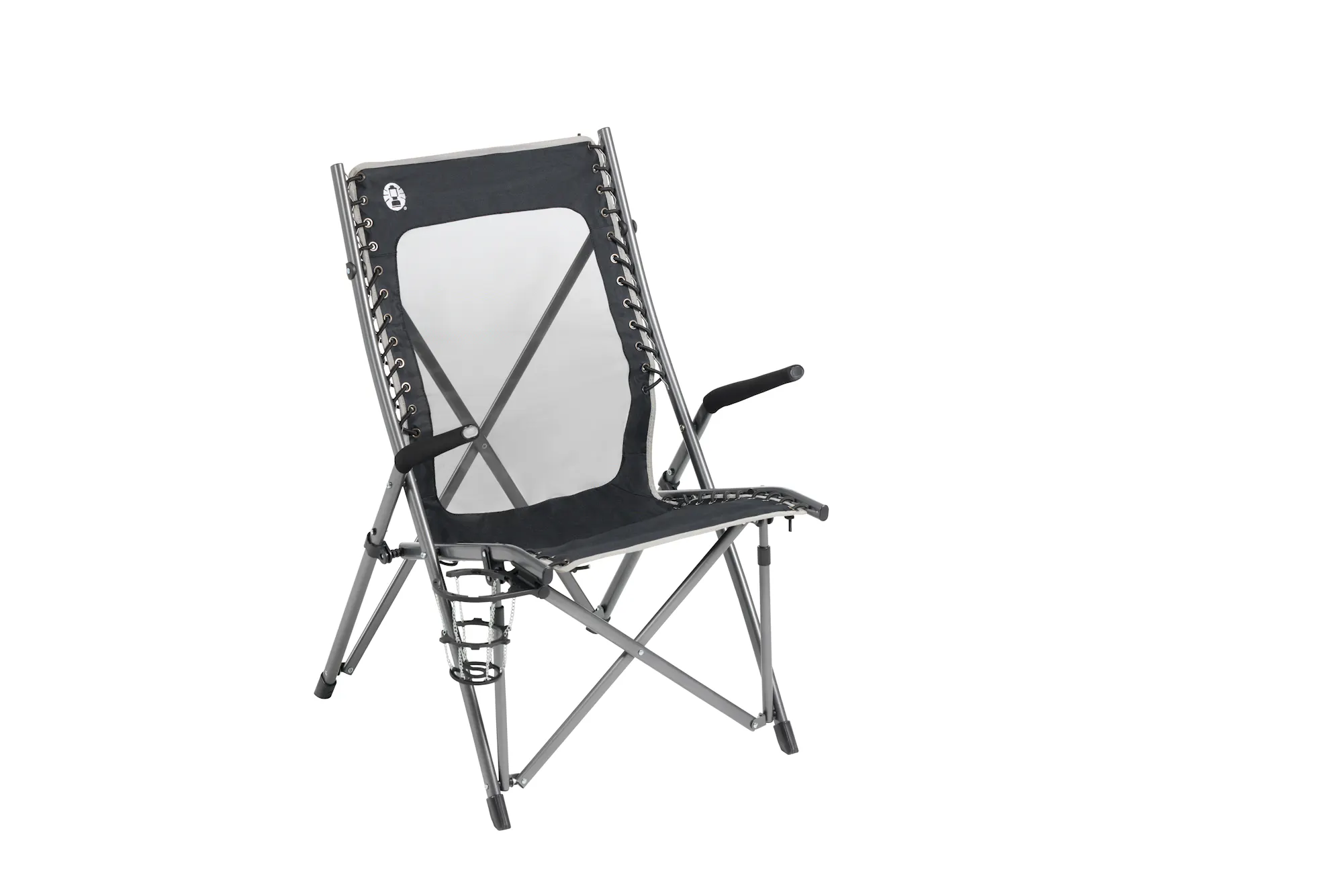 Coleman Comfortsmart™ Suspension Chair | Black | Cup Holder | Strong Steel Frame