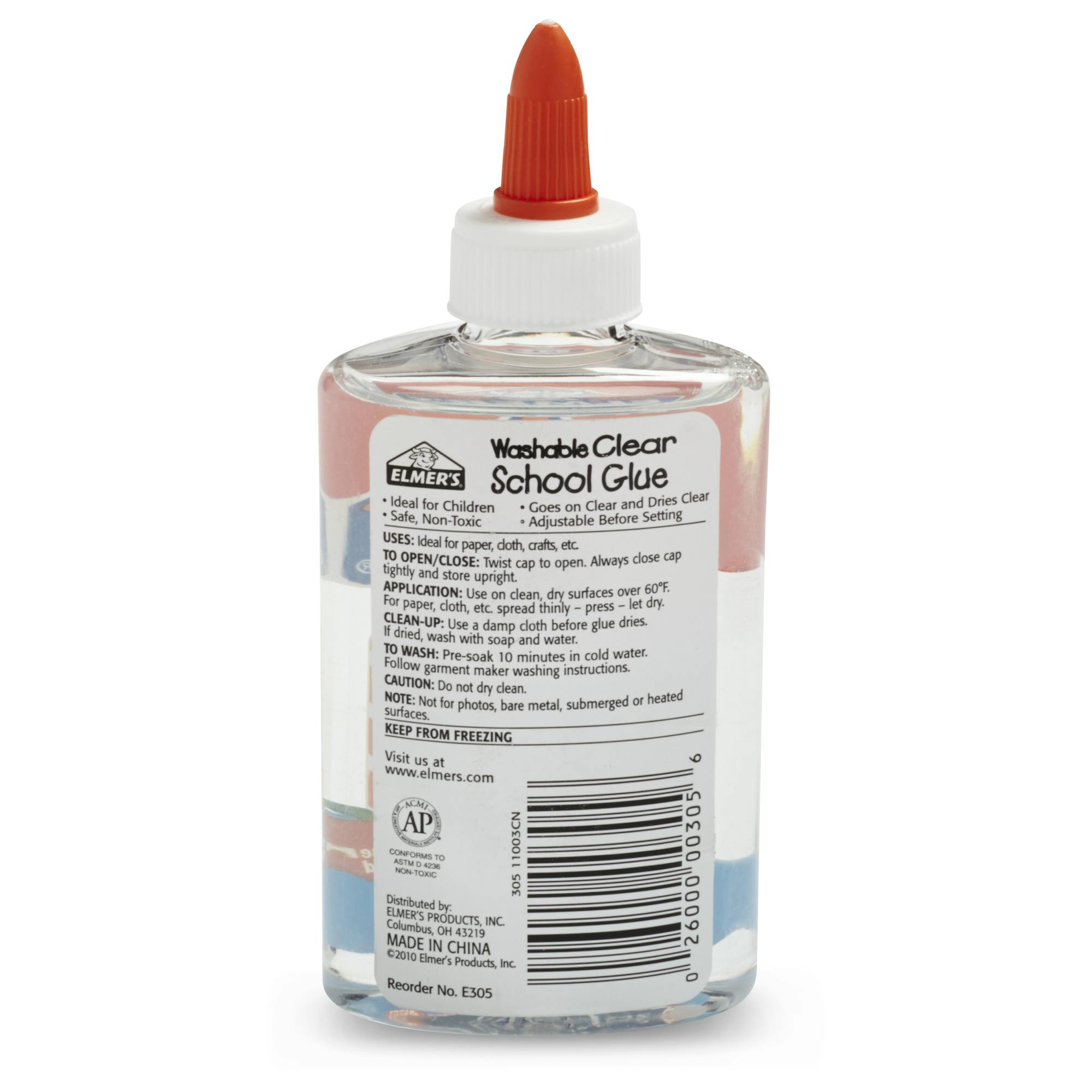 Elmer's Liquid School Glue, Clear Glue, Washable, Great for Making