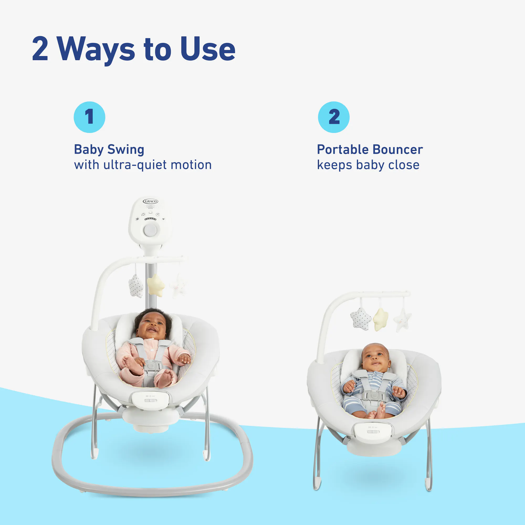Sway2Me™ Swing with Portable Bouncer | Graco Baby Sway2Me™ Swing with Portable Bouncer | Graco Baby
