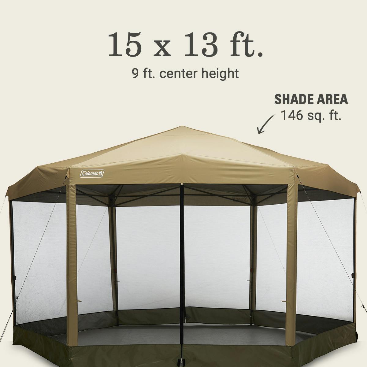 Coleman SCREEN SHADE 210×210cm Free Shipping! Coleman Back Home 10.5 x 9 Screen House