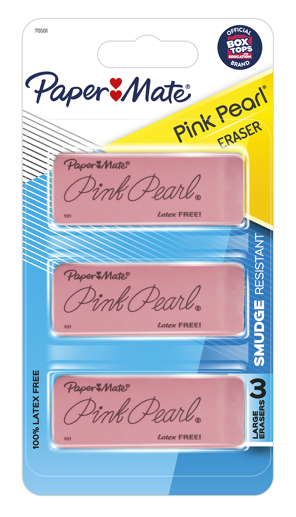 Paper Mate Pink Pearl Erasers Large Box Of 12 - Office Depot