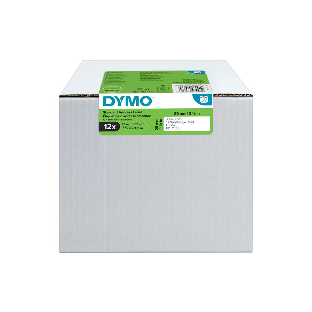 DYMO Address Labels, 1-1/8 In X 3-1/2 In, White, 520/Box - Foto 2