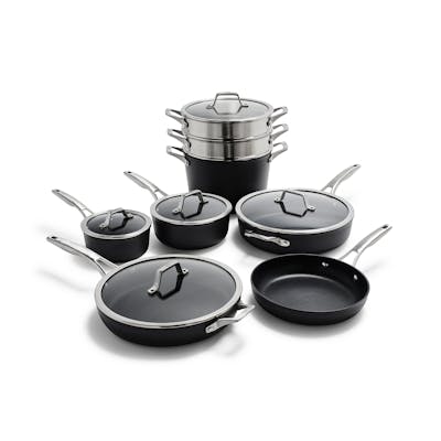 Premier™ Hard-Anodized Nonstick Cookware, 13-Piece Pots and Pans Set