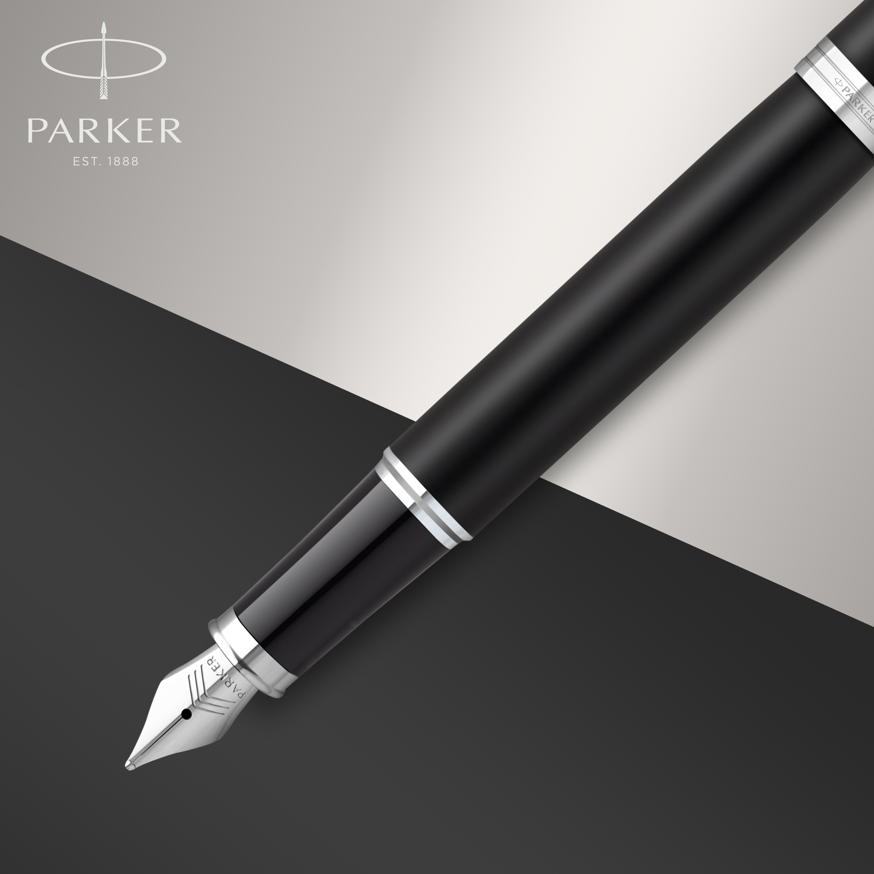 パーカー IM マットブラック クロームトリム仕上げ、万年筆 | ParkerPen JP