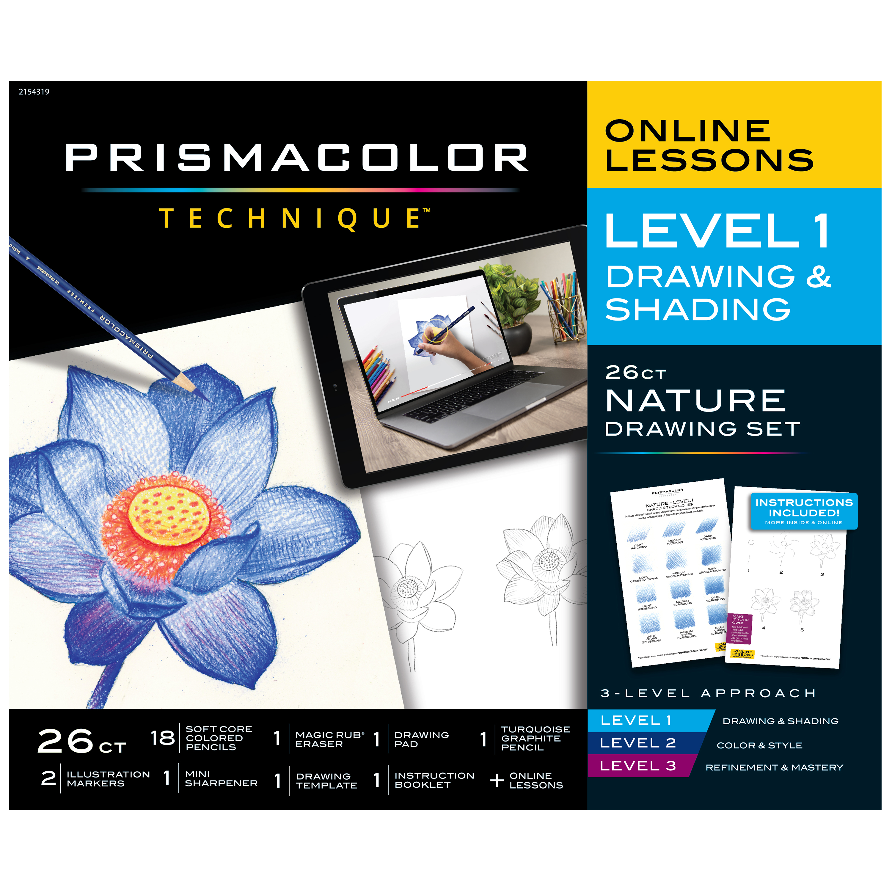 Deals PrismaColor Technique Level 1, 2, 3 Drawing Sets Plus Online Lessons