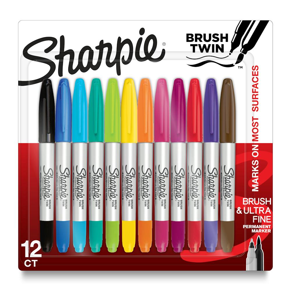 Sharpie Twin-Tip Permanent Marker - Blue Dual Tip Marker For Everyday Use