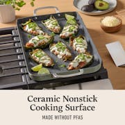 Calphalon® Ceramic Nonstick Double Stovetop Griddle, Silver Ash