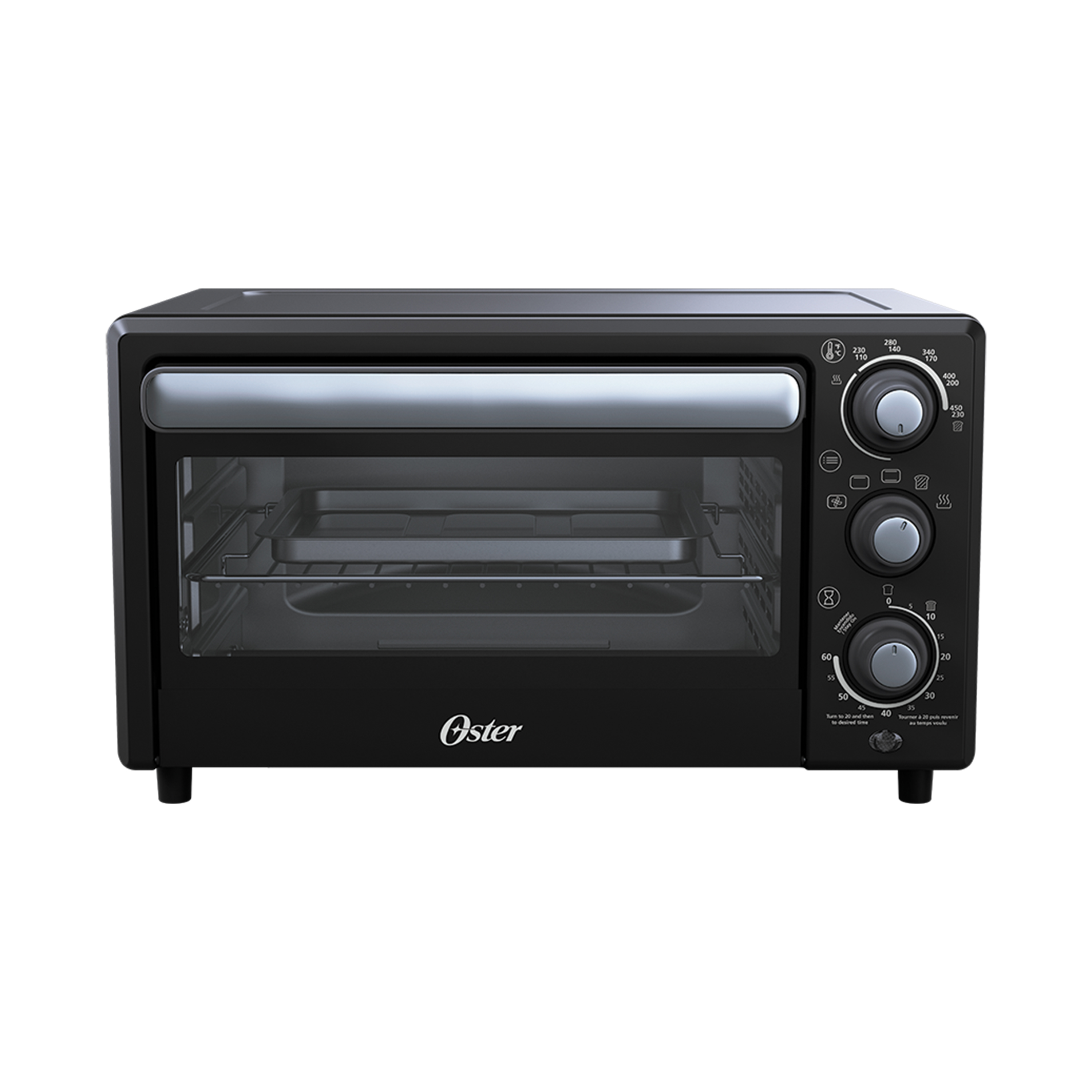 Oster Compact Countertop Oven With Air Fryer outlets - Stainless Steel,rji