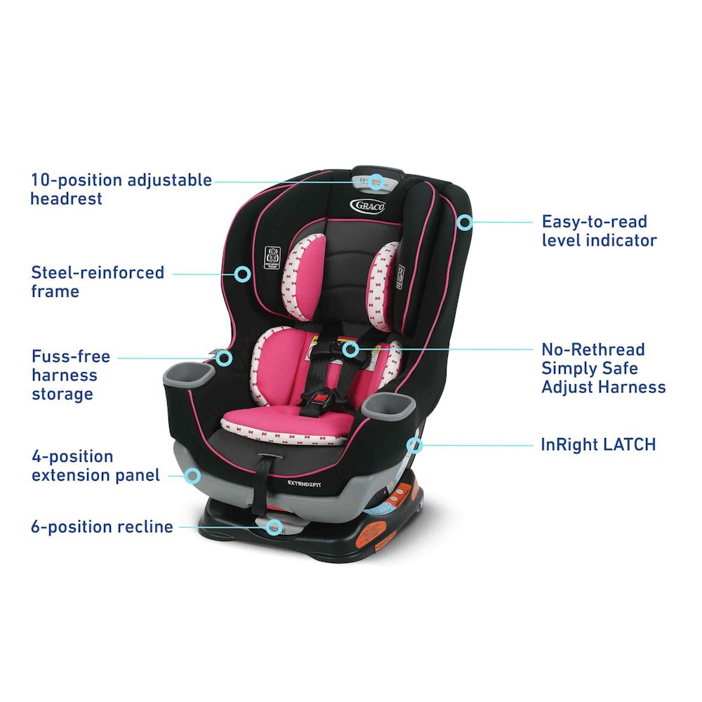High Chair Graco Extend2Fit Convertible Car Seat Ride Rear