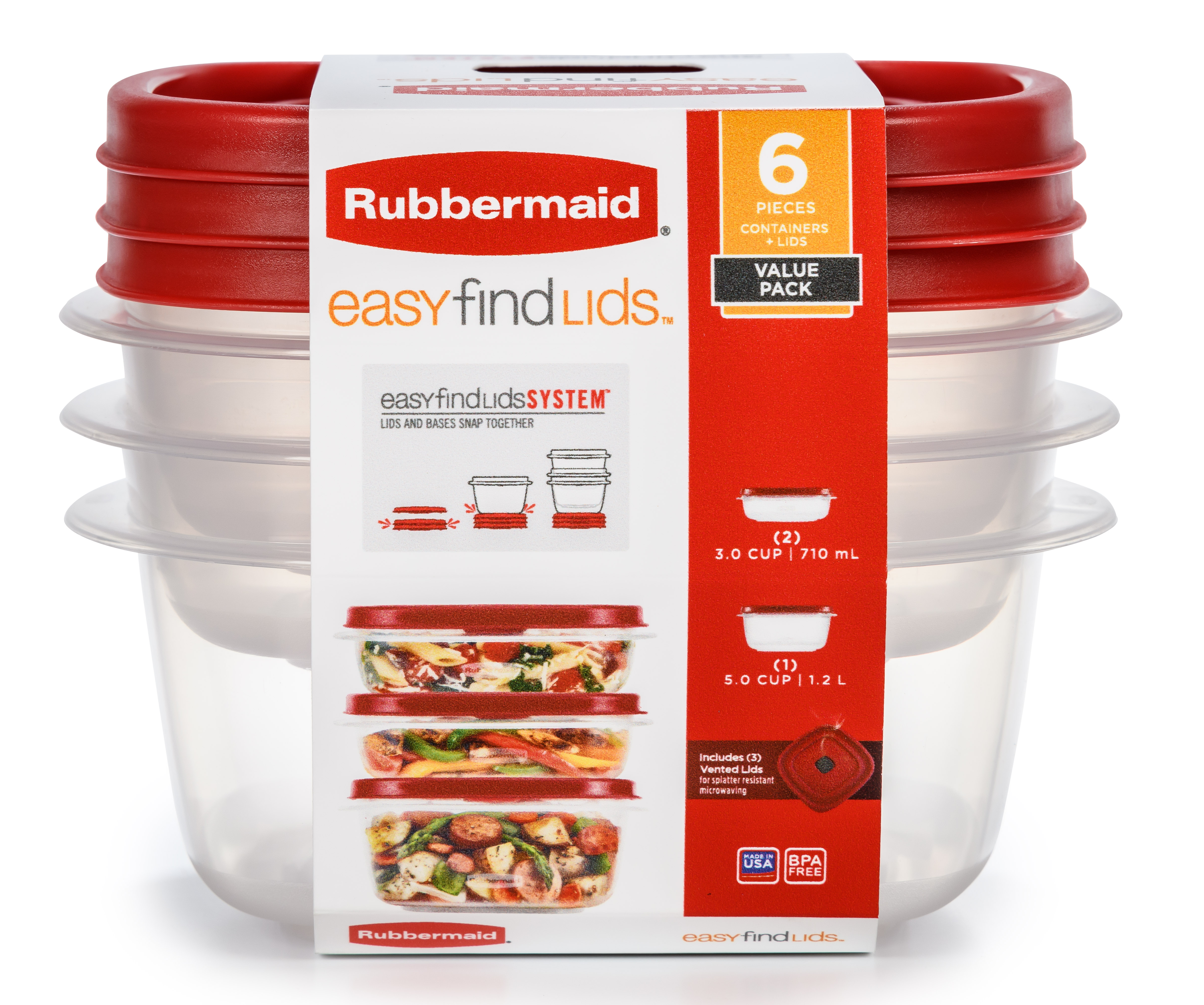 EasyFindLids™ Food Storage Containers | Rubbermaid®