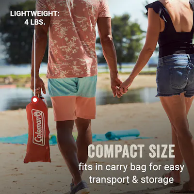 lightweight skyshade weighs 4 pounds and fits in carry bag