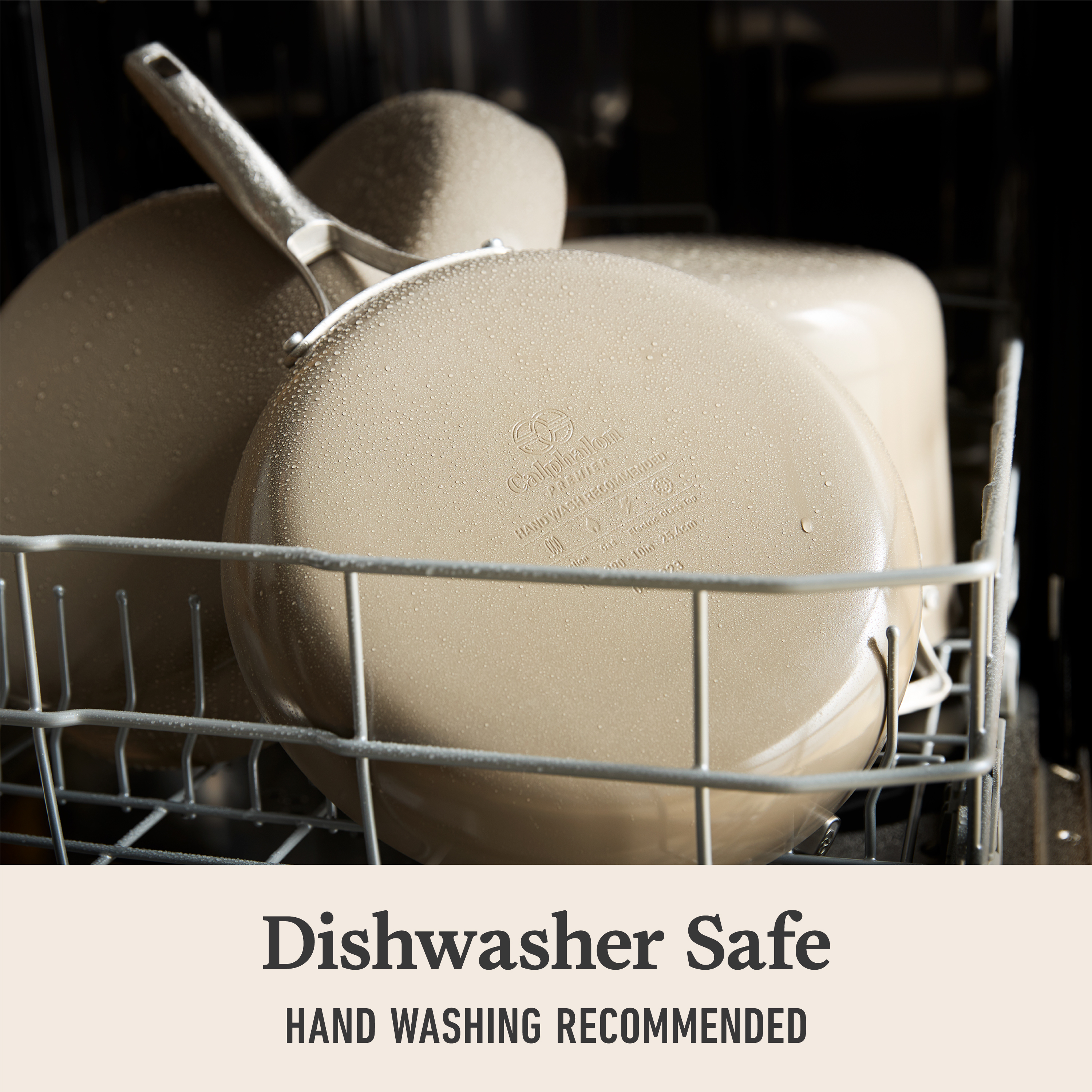 Premier Ceramic Nonstick 8-Piece Cookware Set, Mushroom Grey - Thumbnail 2