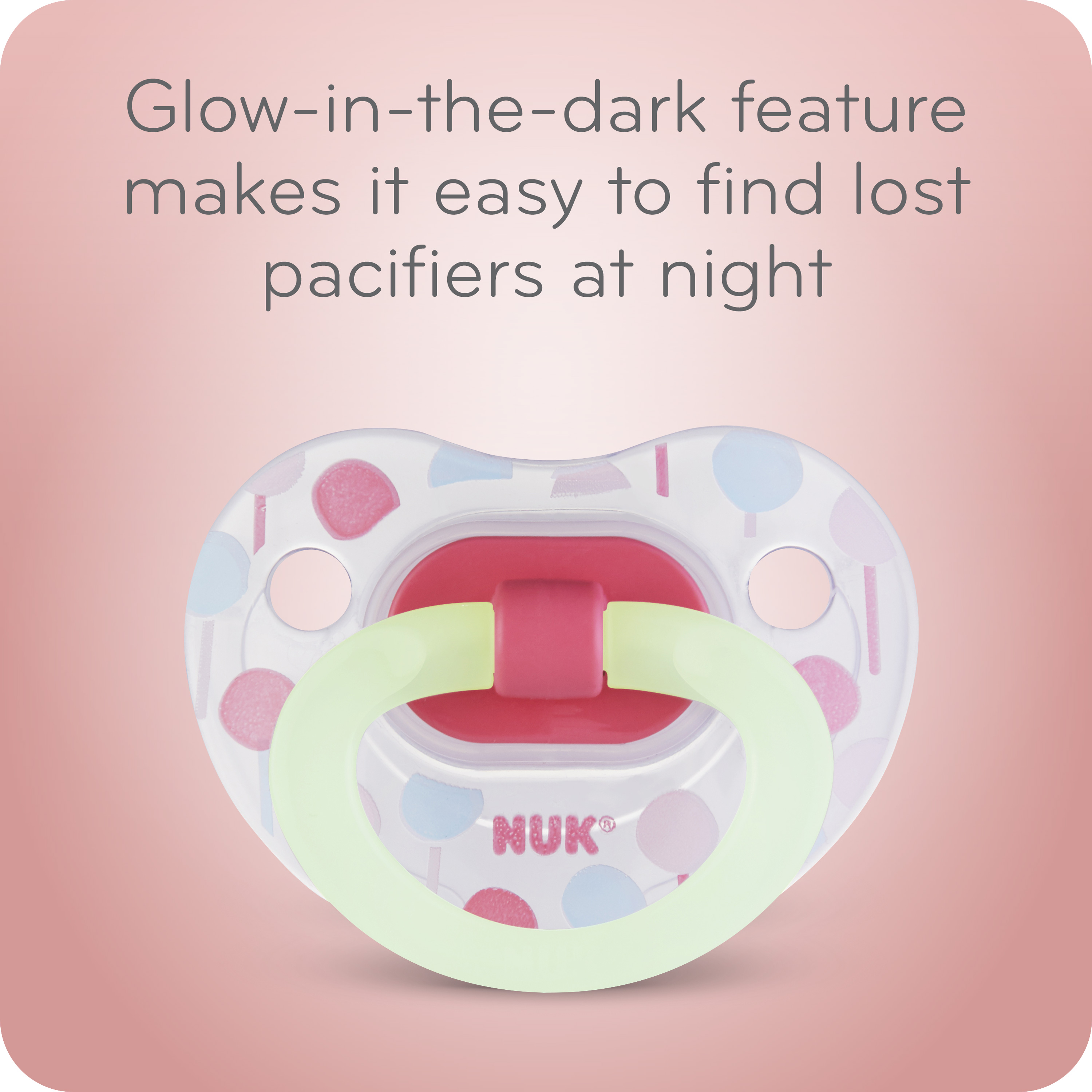NUK® Glow-in-the-Dark Classic Orthodontic Pacifiers, 0-6 months | NUK