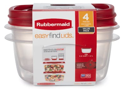 Vented EasyFindLids™ 5-Cup Food Storage and Organization Container, Racer Red, 2 Pack