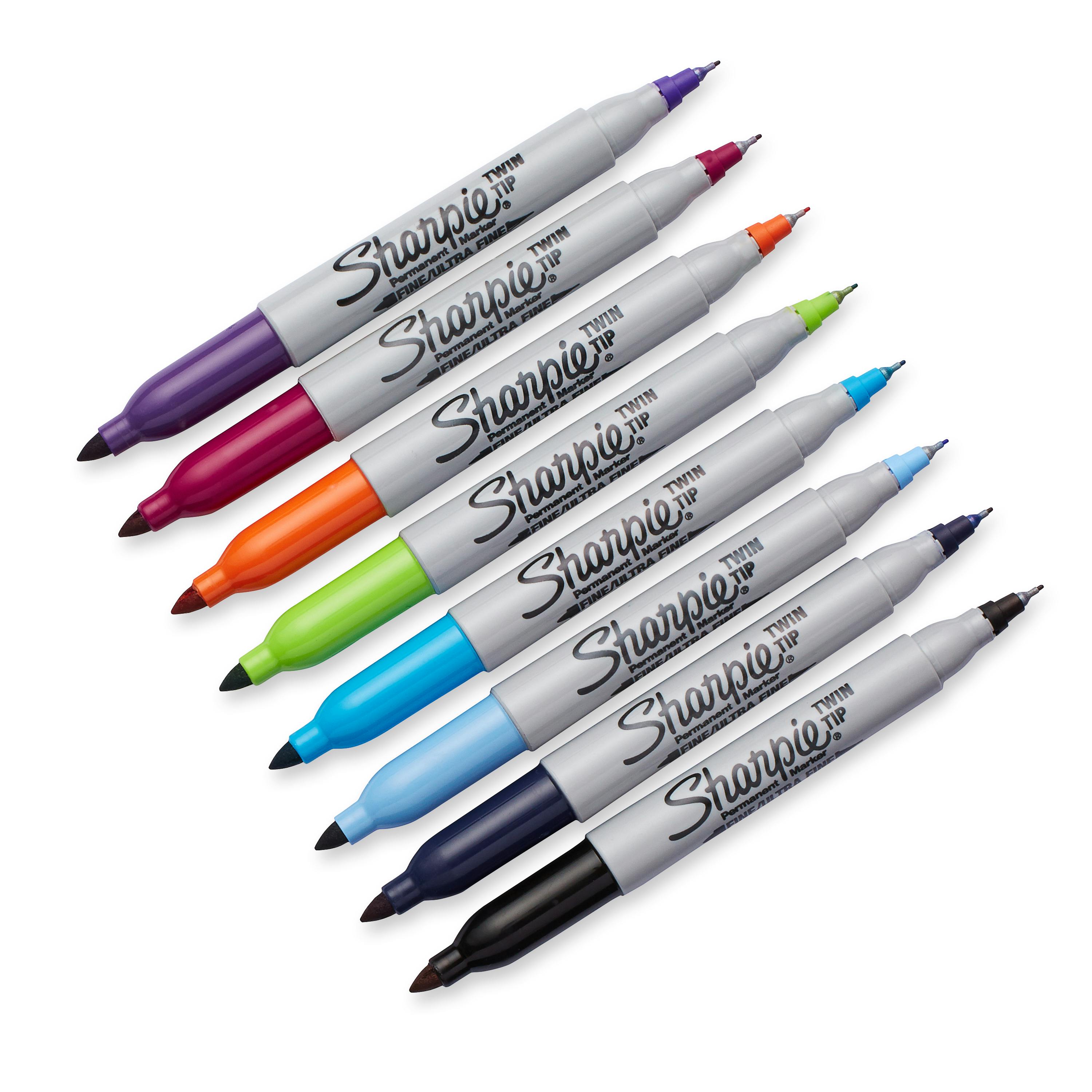Amazon.com : Sharpie Twin Tip Permanent Markers, Fine and