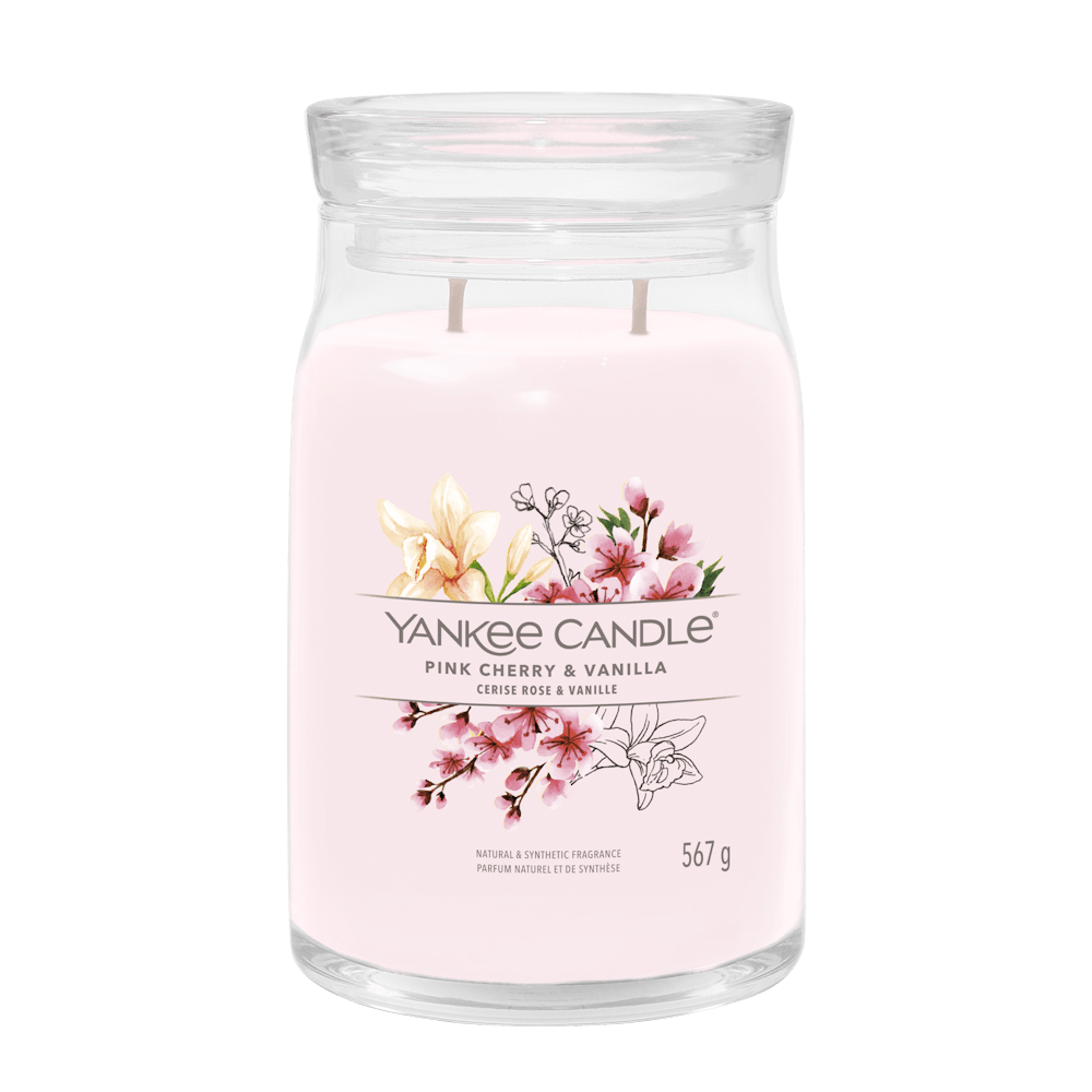 Pink Cherry & Vanilla Signature Large Jar Candle - Signature Large Jar ...