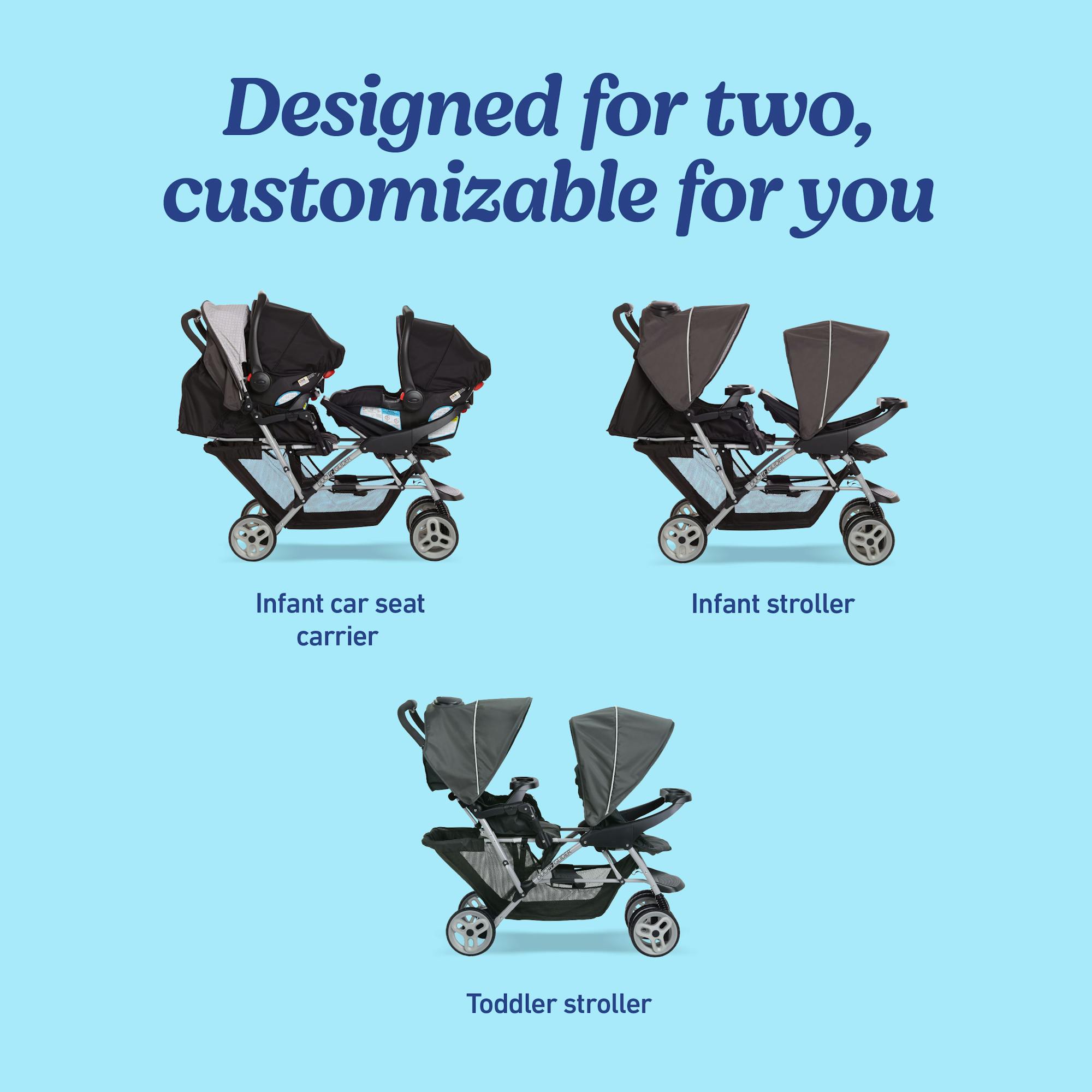 Graco Uno2duo Graco Stadium Duo Tandem Double Stroller For Infant