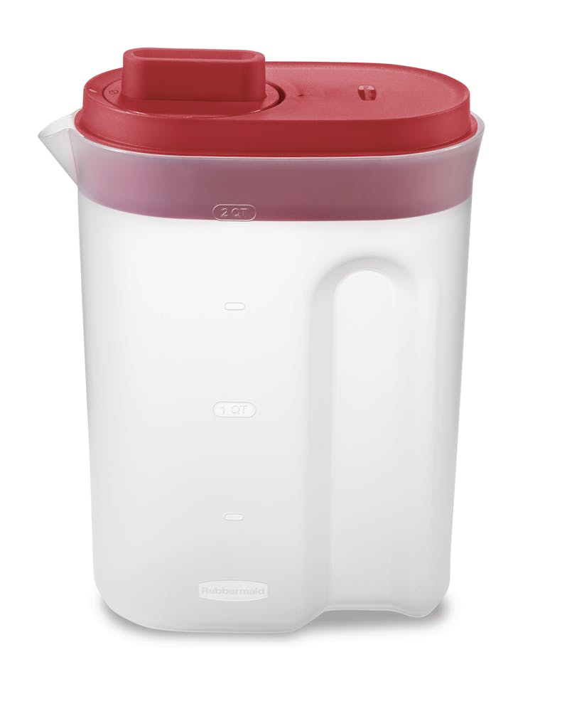 Compact Pitcher with Premium Lid, Plastic Pitcher with Multifunction ...