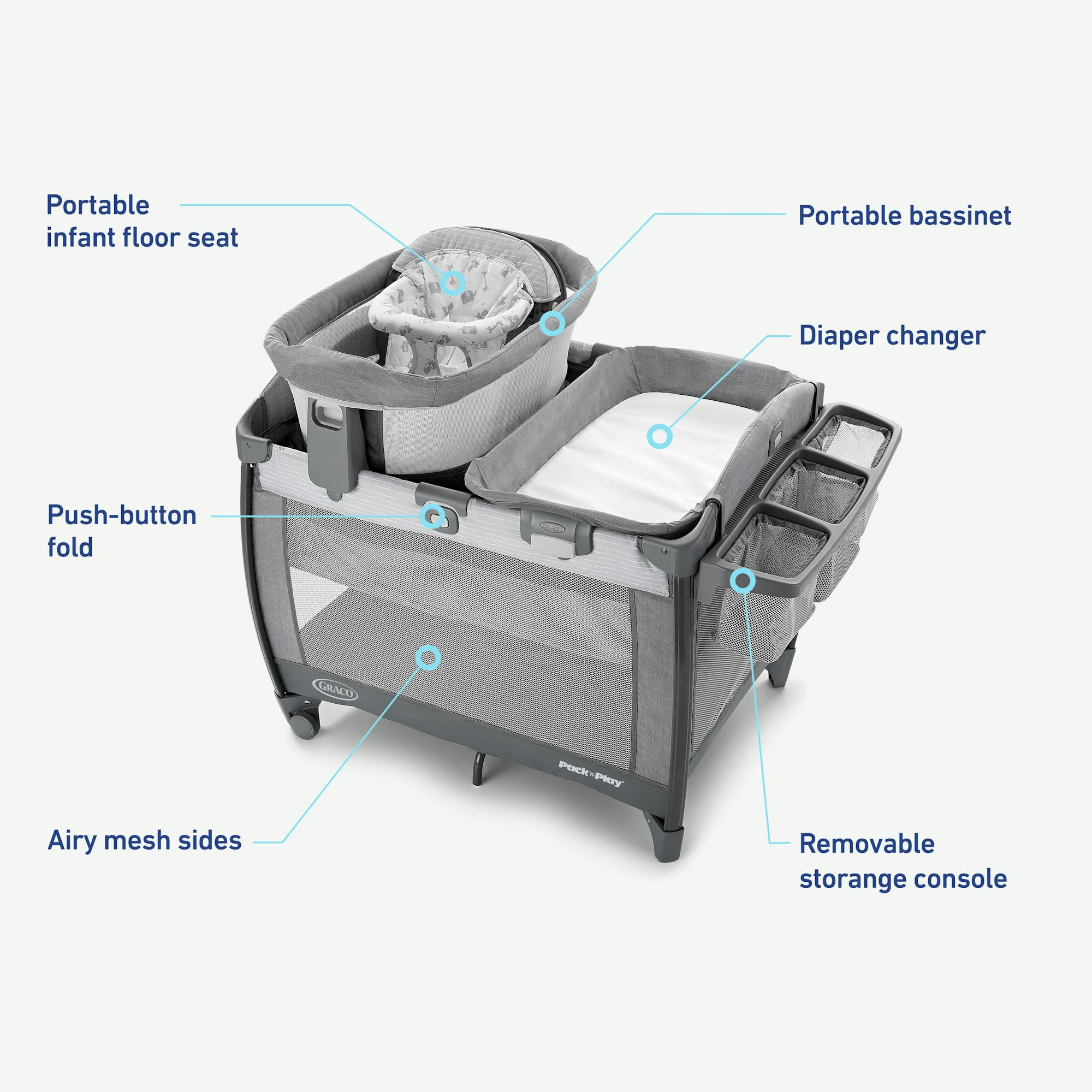 Travel Dome Graco Portable Playpen Bassinet Travel Dome Graco Pack